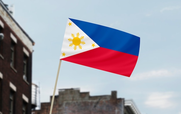 Foto philippinische flagge im freien
