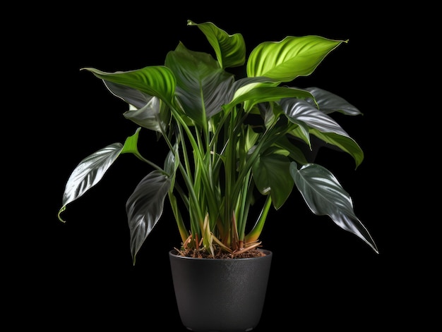 Philodendron Studio Shot isolado em fundo claro IA generativa