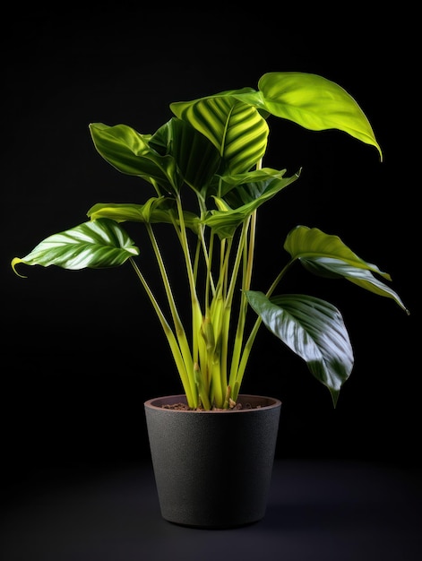 Philodendron Studio Shot isolado em fundo claro IA generativa