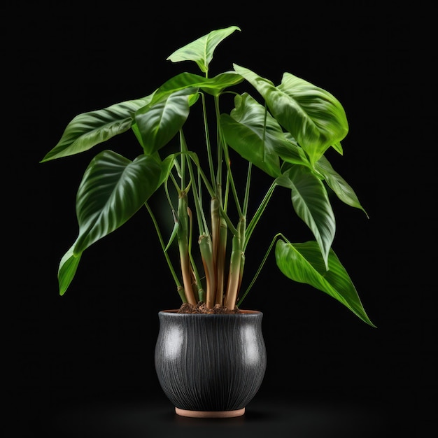 Philodendron Studio Shot isolado em fundo claro IA generativa