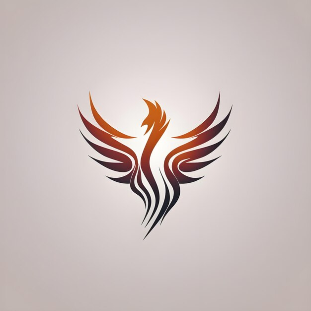 Phoenix Eternity Um emblema minimalista de renovação sem fim