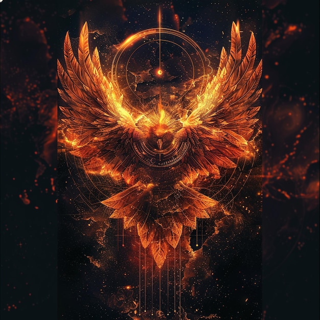 Phoenix logo design logotipo de pássaro de fogo