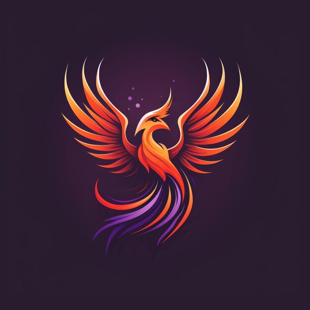 Phoenix-Vogel-Logo auf isoliertem Hintergrund