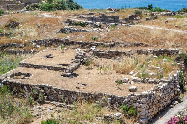 Phönizische Ruinen Byblos Libanon alte Burgküste Mittelmeer