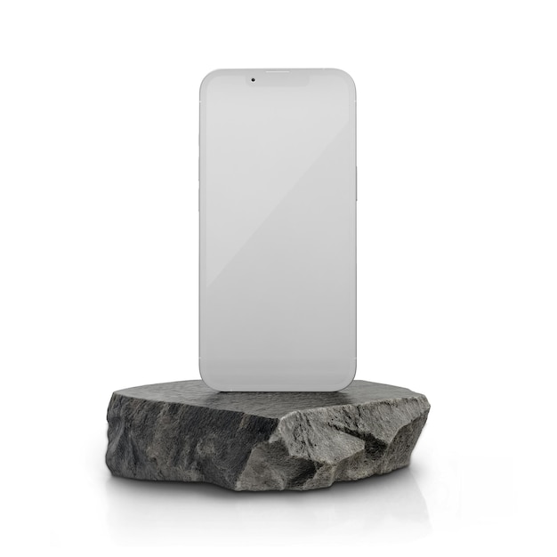 phone on top of stone