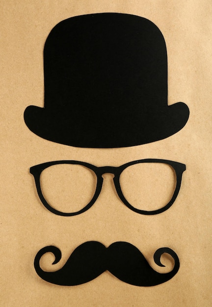 Photo Booth props gafas bigote y jugador de bolos