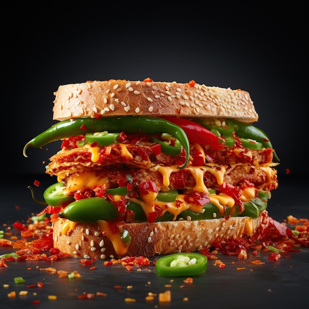 Photo_of_a_Spicy_Pery_sandwich_white_backgro_d