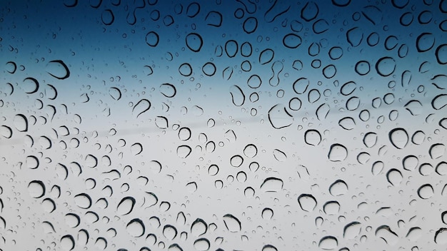 Photophone Drops em vidro grandes gotas de gradiente de água azul e branco