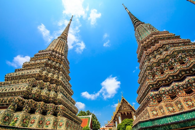 Phra Maha Chedi Si Ratchakan im Wat Pho in Bangkok THAILAND