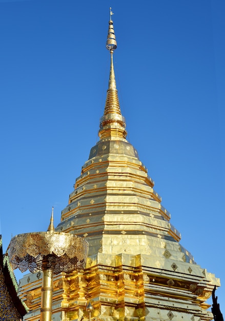 Phra That Doi Suthep auf Himmelshintergrund, Chiang Mai