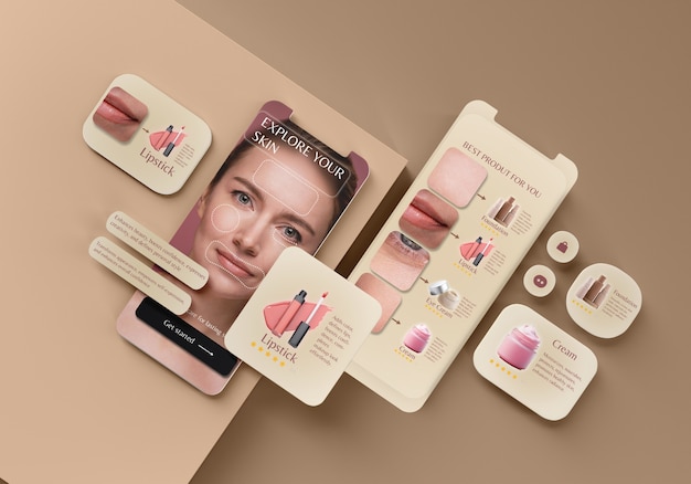 Phygital Schönheit Interaktion App Design