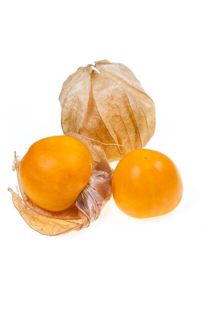 Physalis auf einer weißen Oberfläche