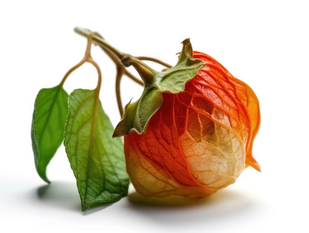 Physalis mit grünem Blatt