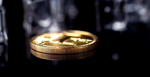 Physische Version des goldenen virtuellen Litecoin-Geldes für Internetzahlungen