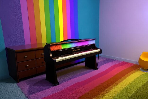 Foto el piano arcoiris