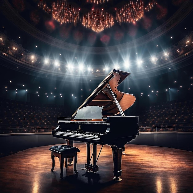 Piano en el auditorio del teatro.