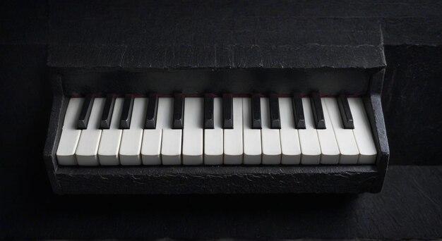 un piano negro y blanco con un teclado blanco y negro