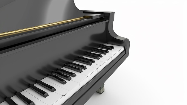 Piano sobre un fondo blanco aislado
