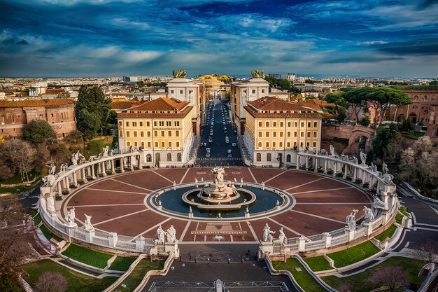 Foto piazza del campidoglio na colina capitolina, roma, itália