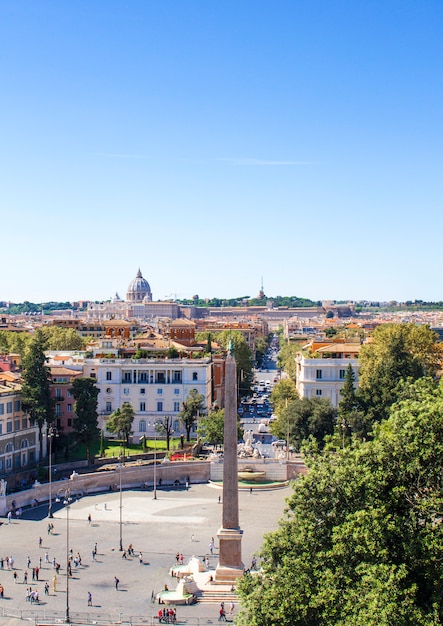 Piazza del Popolo (vista desde la colina de Pincho)