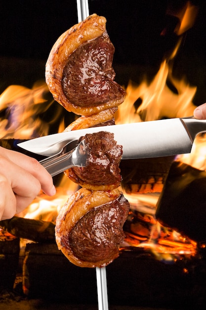 Foto picanha, tradicional churrasco brasileiro.