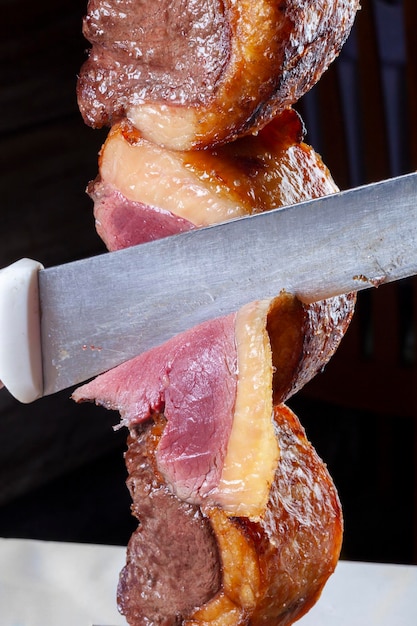 Picanha tradicional corte de carne brasileña