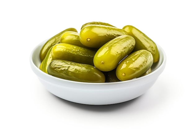 Pickles isoliert auf weißem Hintergrund Generative KI