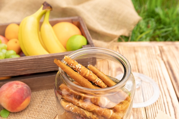 Picknick mit viel Essen