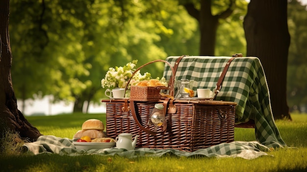 Picknickkörbe im Freien