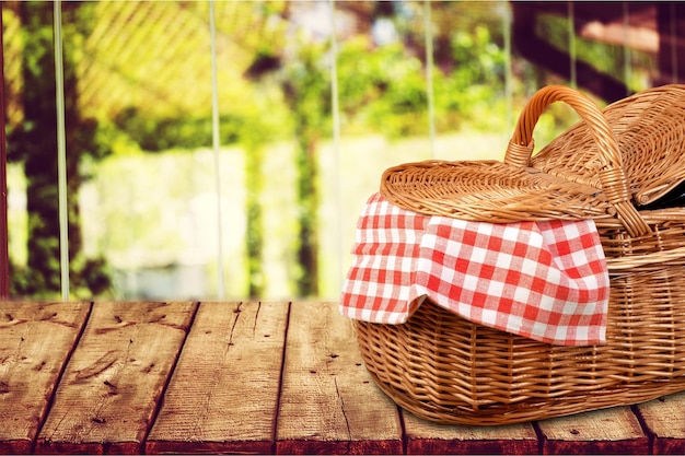 Picknickkorb Hintergrund Frühling Mittagessen romantisch weiß