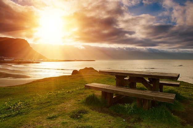 Picknicktisch in Island