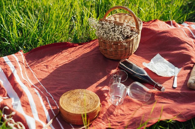 picnic en el día de verano en el parque