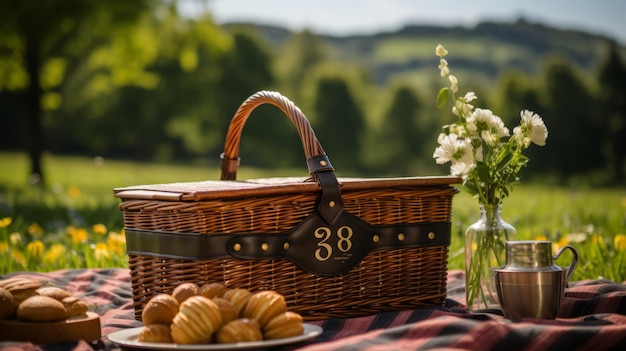 Foto picnic no campo inglês