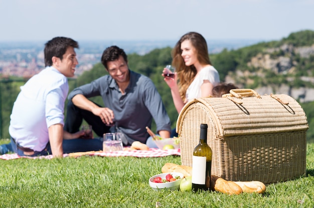 Picnic de verano con amigos