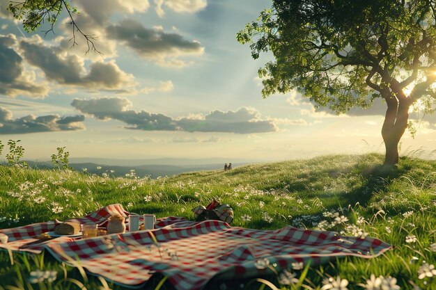 Picnics en las laderas de las colinas