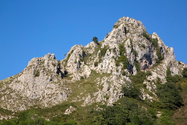 Pico da cordilheira Picos de Europa, fora de Labra, Astúrias, Espanha