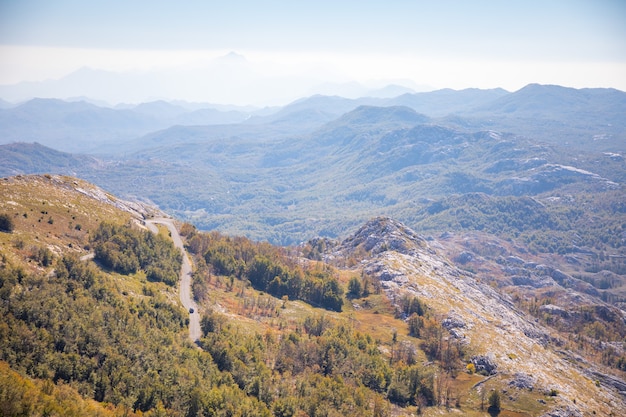 Pico das montanhas, parque nacional lovcen, natureza, montenegro