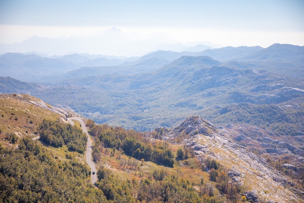 Pico das montanhas, parque nacional lovcen, natureza, montenegro