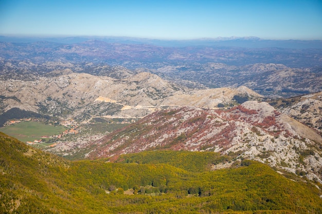 Pico das montanhas, parque nacional lovcen, natureza, montenegro