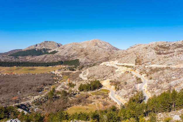 Pico das montanhas, parque nacional lovcen, natureza, montenegro