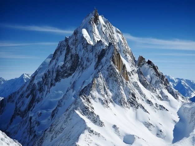 Un pico de montaña en los alpes franceses