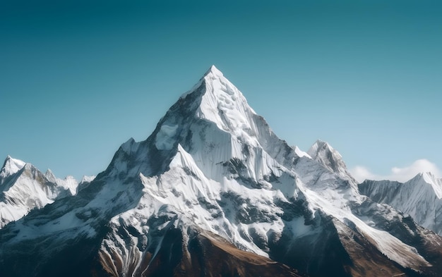 Un pico de montaña con nieve en él