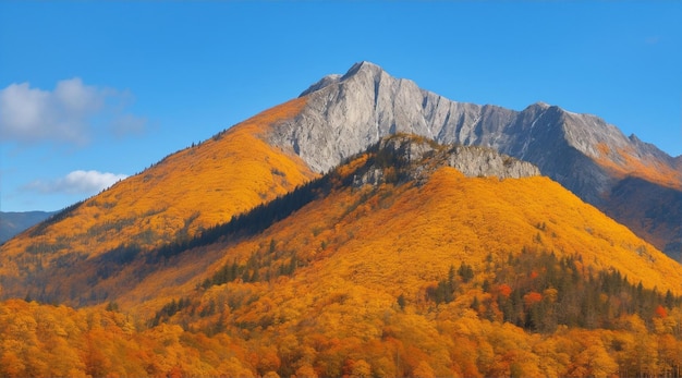 pico de la montaña en otoño por Generative AI