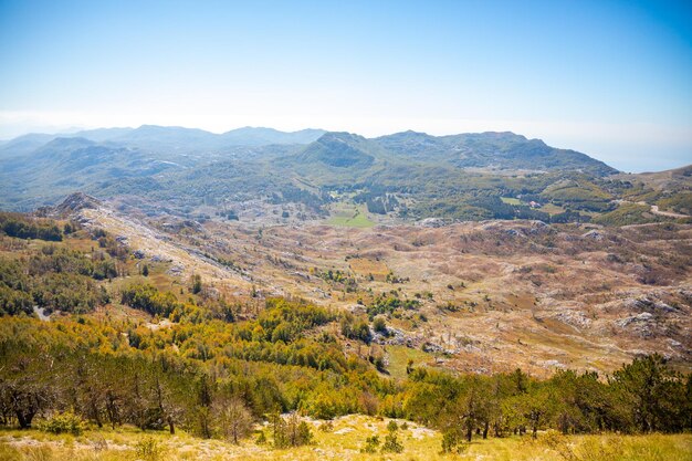 Pico de las montañas parque nacional lovcen naturaleza de montenegro