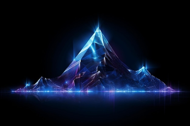 Picos de Montanhas Holográficas Inteligência Artificial Generativa