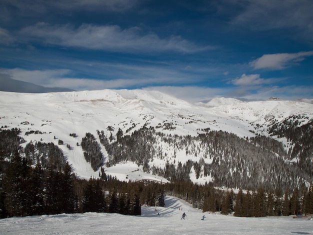 Picos invernales de la cuenca de LOveland, Colorado.