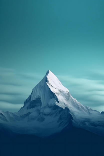 Picos majestosos de montanhas no estilo de alta paisagem fotografia profissional céu azul claro