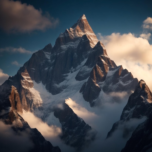 Los picos de las montañas besan el cielo