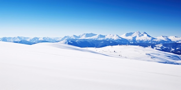 Los picos de las montañas de invierno están cubiertos de nieve Paisaje de esquí Freeriding Deportes de invierno IA generativa