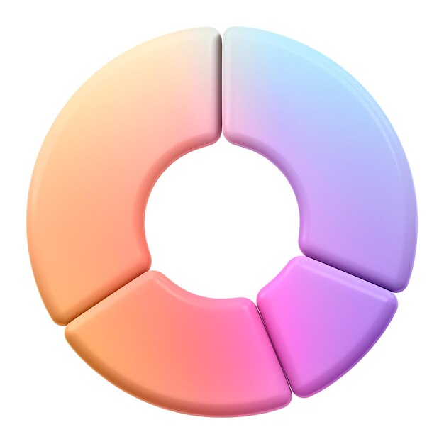 Pie-Chart-Aufkleber png durchsichtiger Hintergrund